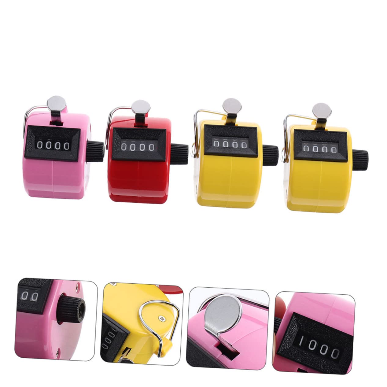 Toddmomy 4 Pcs Manual Counter Sports Supplies Plastic Digital Clicker Finger Counter Durable Random Color