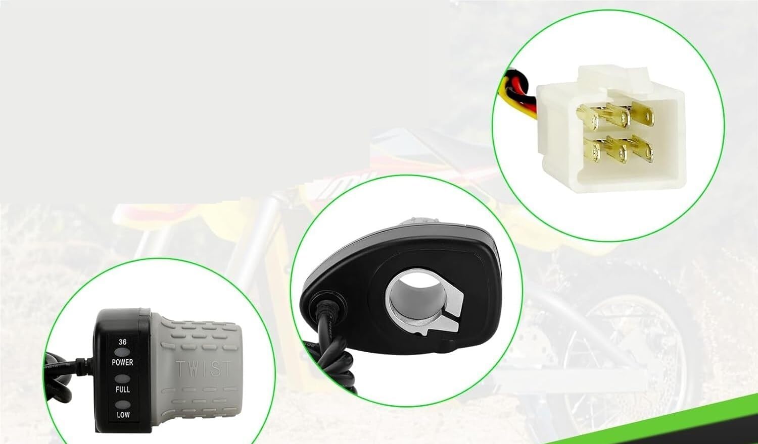 Sturdy Control Modules and Torsion Throttle Handlebars, Replaceable Kits, Suitable for Motorcycles