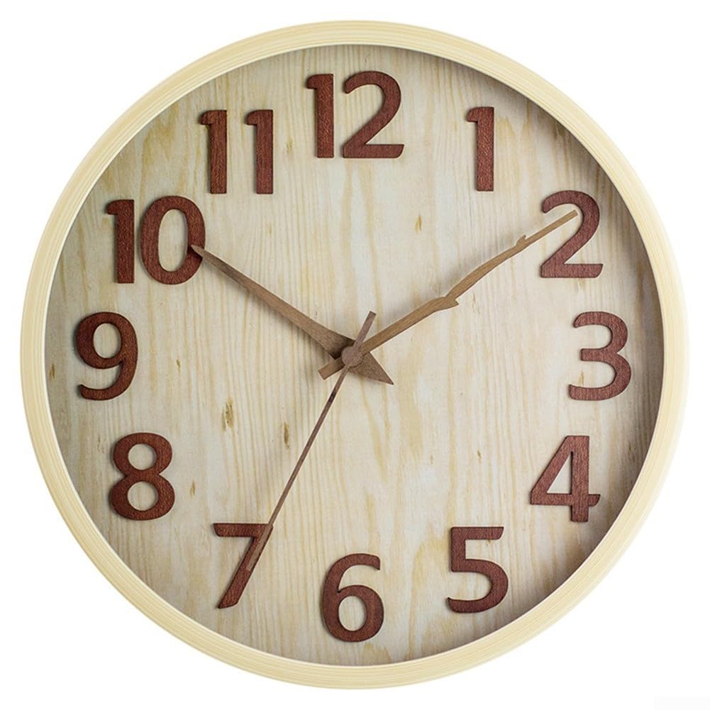 Horloge ronde silencieuse idéale pour salon et cuisine moderne