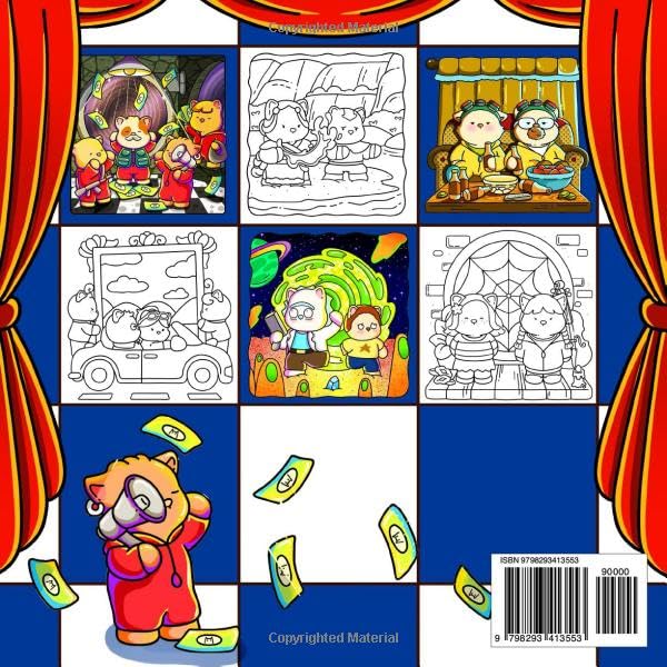 Fuzzy Meowvies 3: Cozy and Cute Coloring Book for Adults & Teens Featuring Comfy Cat Friends in TV Series-Inspired Scenes (Meowvies Coloring) image 3
