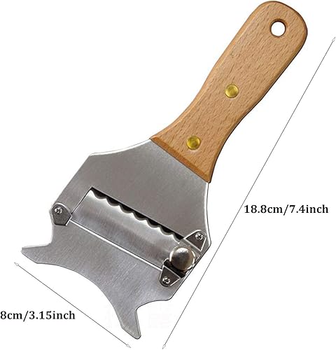 Miniatura 2 de FRUTA Cortador profesional de trufas de chocolate para cortar queso, cortador de verduras de acero inoxidable, mango de madera