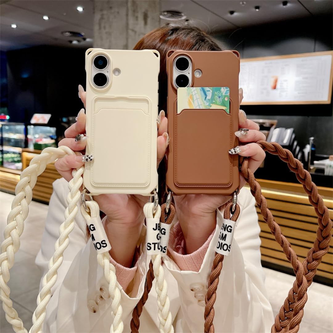 Do iPhone'a 14 Pro, naszyjnika typu crossbody, smyczy, etui na telefon, silikonowej, miękkiej TPU, tylnej obudowy (do iPhone'a 14 Pro/różowej)