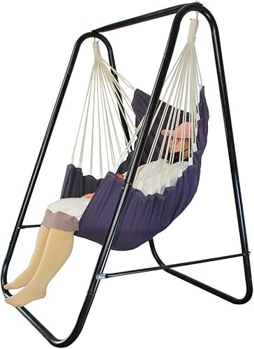 Soporte para silla tipo hamaca, incluye columpio grande para colgar en interiores, carga máxima de 500 libras, soporte de hamaca de acero resistente
