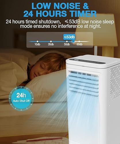 Miniatura 4 de Joy Pebble Aire acondicionado portátil de 8000 btu que enfría hasta 350 pies cuadrados, unidad de CA portátil 3 en 1 con ventilador y