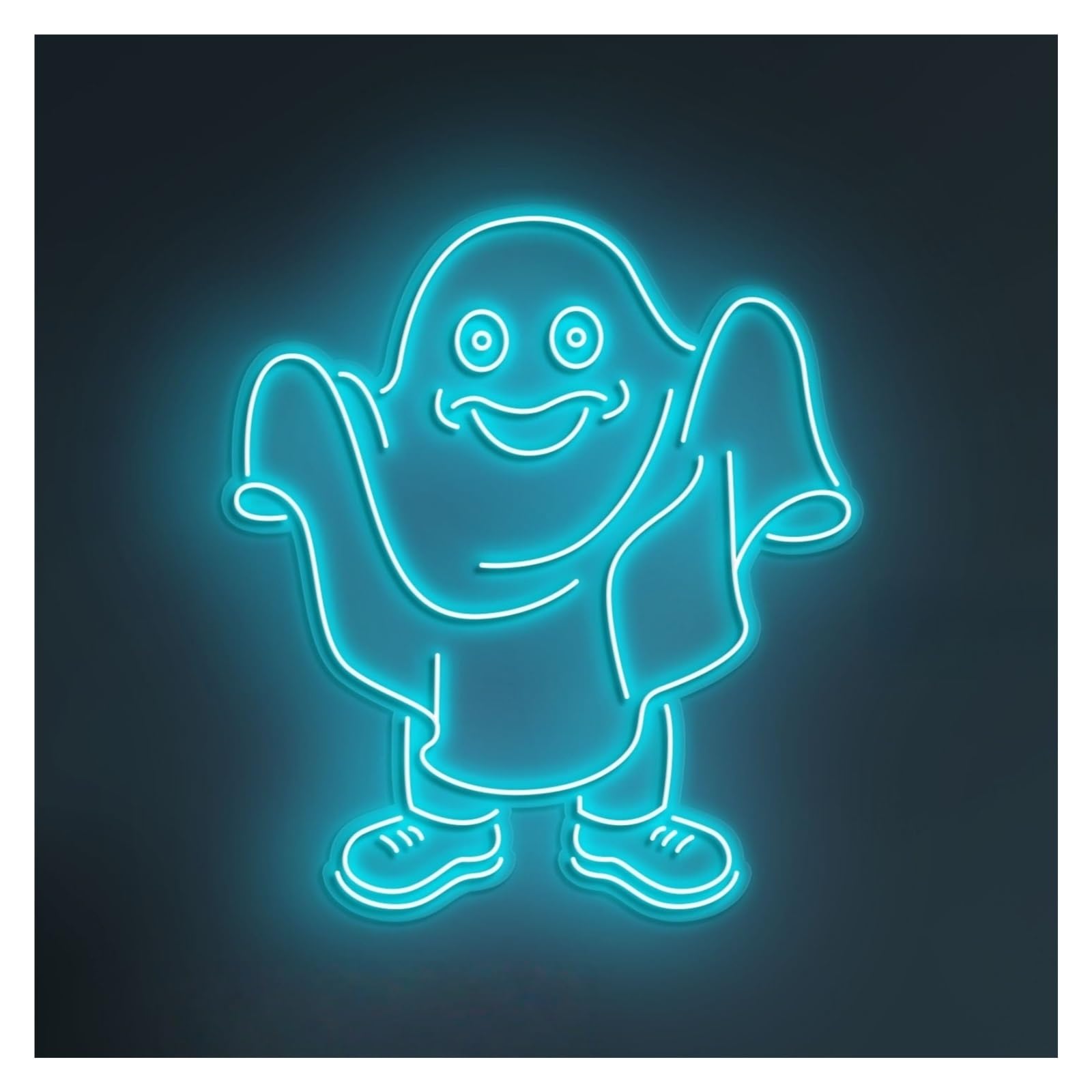 RONGCH Hanging Art Signs Ghost Neon Sign, Suitable for Game Room Decor with Brightness Adjustable 50cm