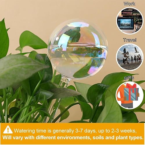 Miniatura 2 de Bombillas de riego de plantas de vidrio para plantas acuáticas de vacaciones mientras están lejos, para bolas interiores y exteriores, sistema de