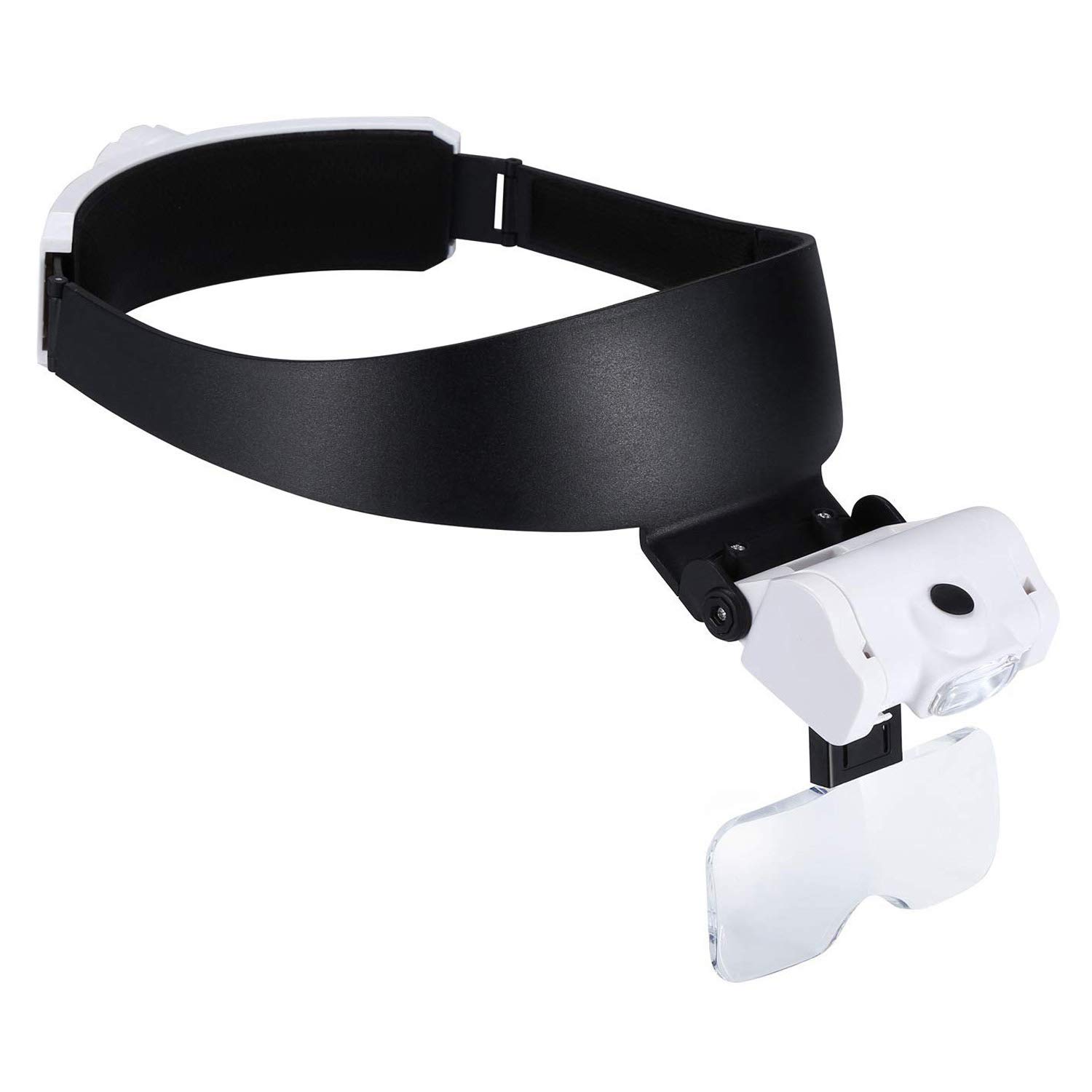 Loupe bandeau LED avec casque réglable à deux niveaux de luminosité