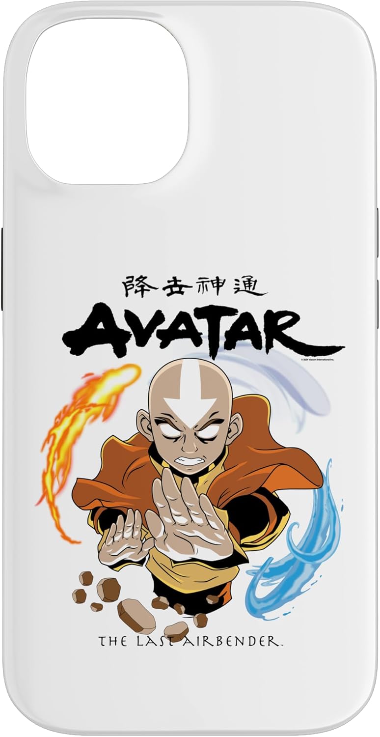 iPhone 12/12 Pro Avatar Aang Fighting Pose Glowing Arrow Fire Air Earth Water Case