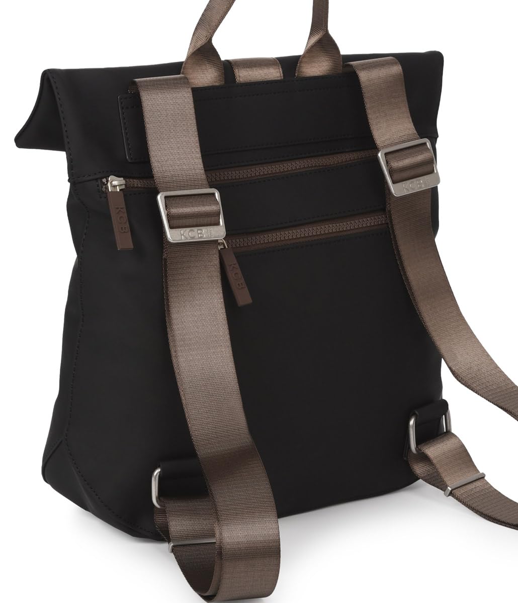 KCB Mochila Antirrobo Grande Chain | Seguro | 100% Vegano | Color Negro | Diseño Seguro y Espacioso | Bolsillos Multiusos con Cremallera | Material Resistente | Asas Ajustables