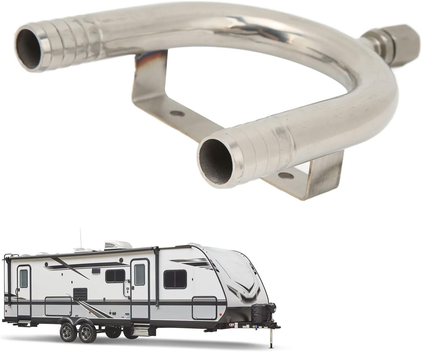 Vent Ring, 19.6mm Siphon Vent Ring & Siphon Break Vent, 316 Stainless Steel Polished, for RV Sewer Hose Bracket Mounting, Boat Yacht Marine Plumbing Hardware