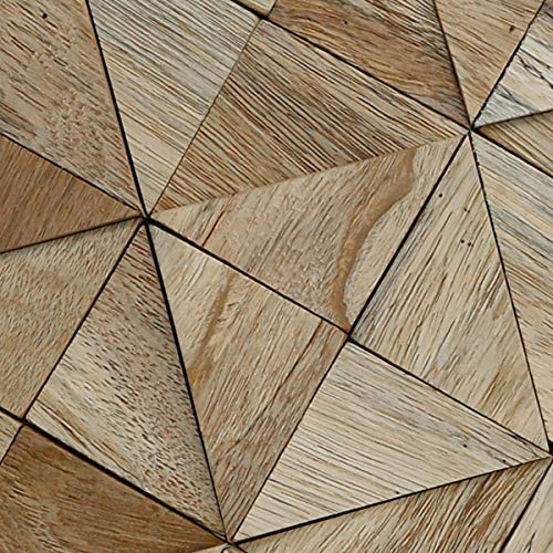 Ekena Millwork Wpw12X12Aumena Authentic Boat Wood Mosaic Wall Tile, 11 7/8"W X 11 7/8"H X 1/2"P, Natural Finish #TOP3