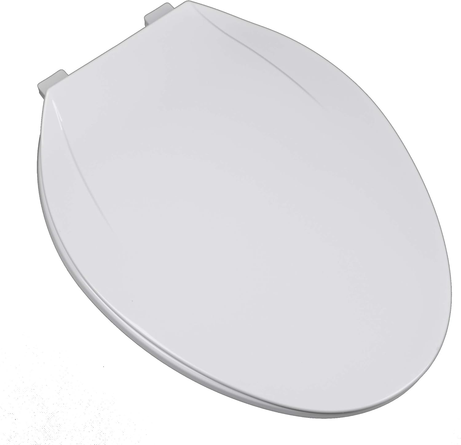 White Plastic Closed Front Elongated Toilet Seat
