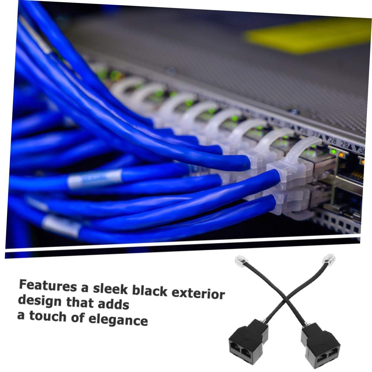 SHOWERORO 20 Stück Telefonleitungsadapter Telefonadapter Kabeladapter Rj11 Adapter Telefonteile Telefonsplitter Für Festnetztelefonkabeladapter Telefonzubehör Kupfer Schwarz