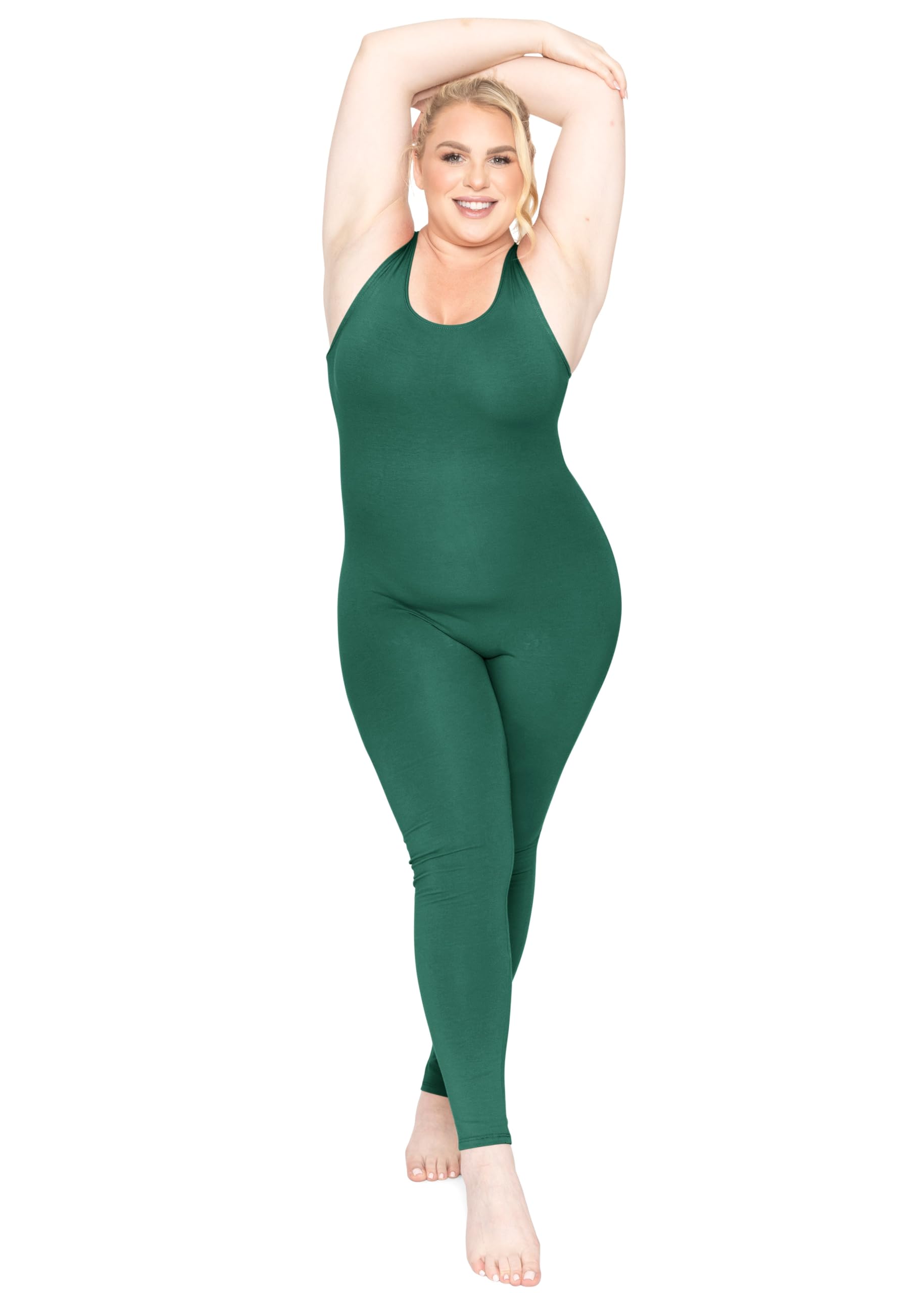STRETCH IS COMFORT Women's Plus Size Teamwear Cotton Tank Unitard