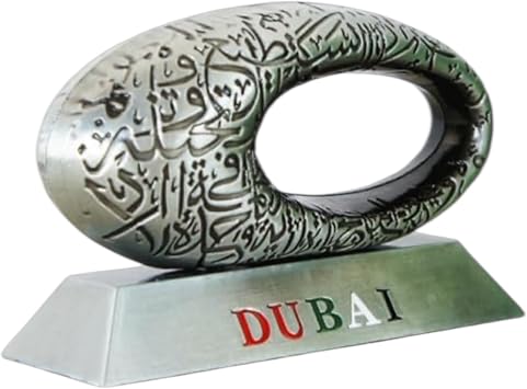 Sigara Dubai UAE Future Museum Souvenir 3D Sculpture Silver Large Desk Decor Statue