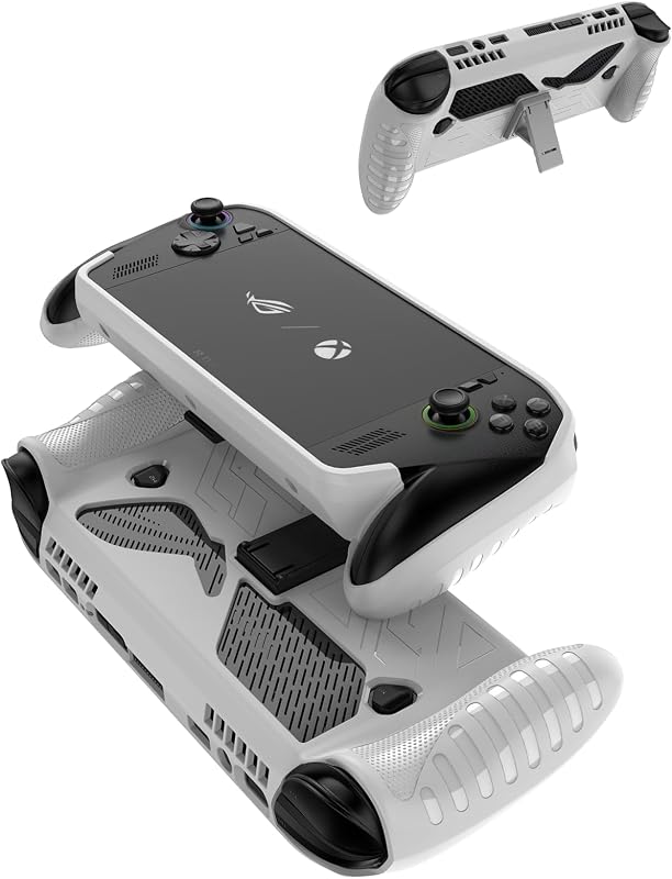 Case for ROG Xbox Ally X,Soft Skin Silicone Full Protective Case Cover with ROG Xbox Ally X-White