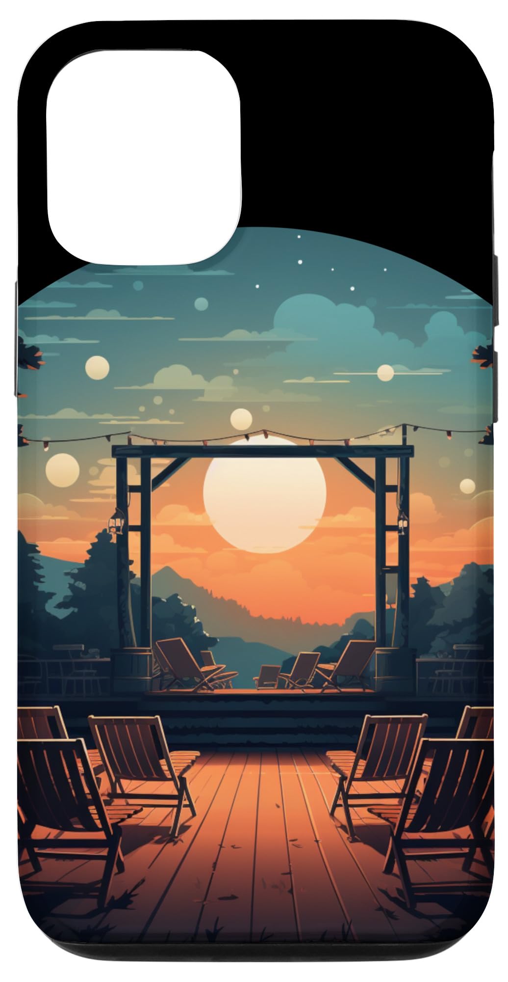 iPhone 14 Cool night show in open air cinema Case