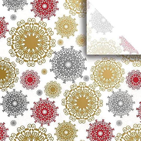 Jillson Roberts 20" x 30" Printed Christmas Gift Tissue Gift Wrapping Supplies, Snowfall, 24 Folded Sheets Cover