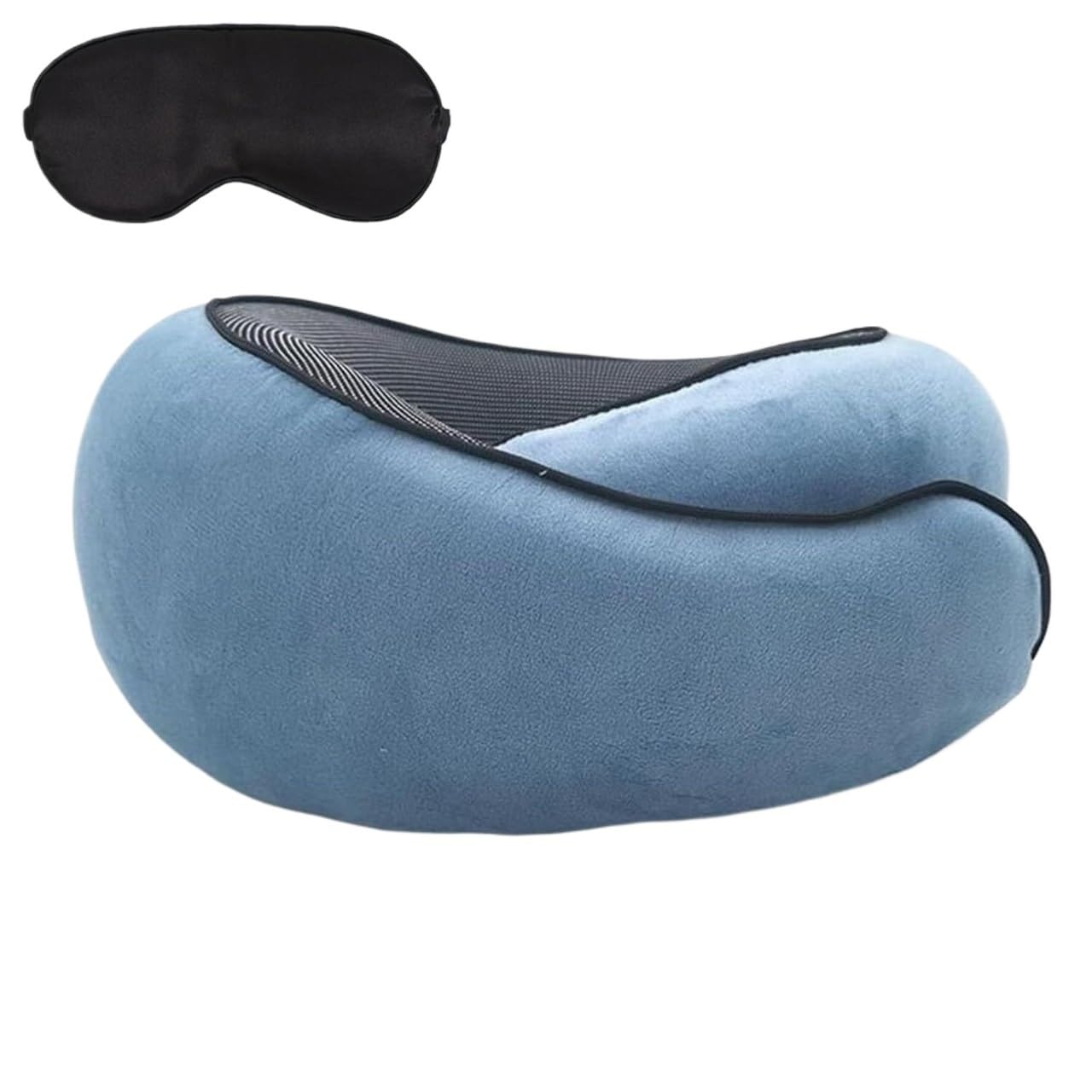 Travel pillow,neck pillow for sleeping,Neck Pillow Travel Pillow Memory Foam Travel Pillow Airplane Pillow Neck Pillow With Eye Cover And Earplugs Storage Bag Travel Neck Pillow(Blue)