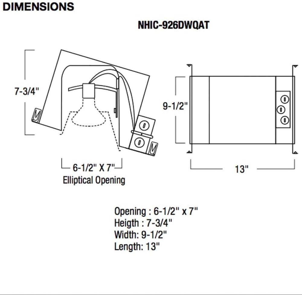 Nora Lighting NHIC-926DWQAT Incandescent AirTight Sloped Double