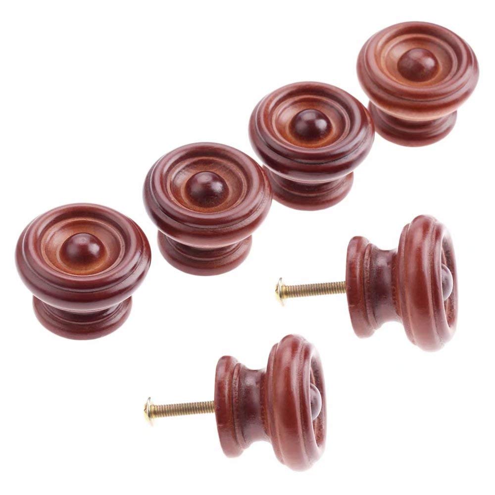 pomos de madera para puertas, pomos para cajones, 6 pomos de madera estilo granja, cajón de madera, armario de zapatos, tiradores de mesita de noche, tiradores de seguridad, pomos de cajón de muebles