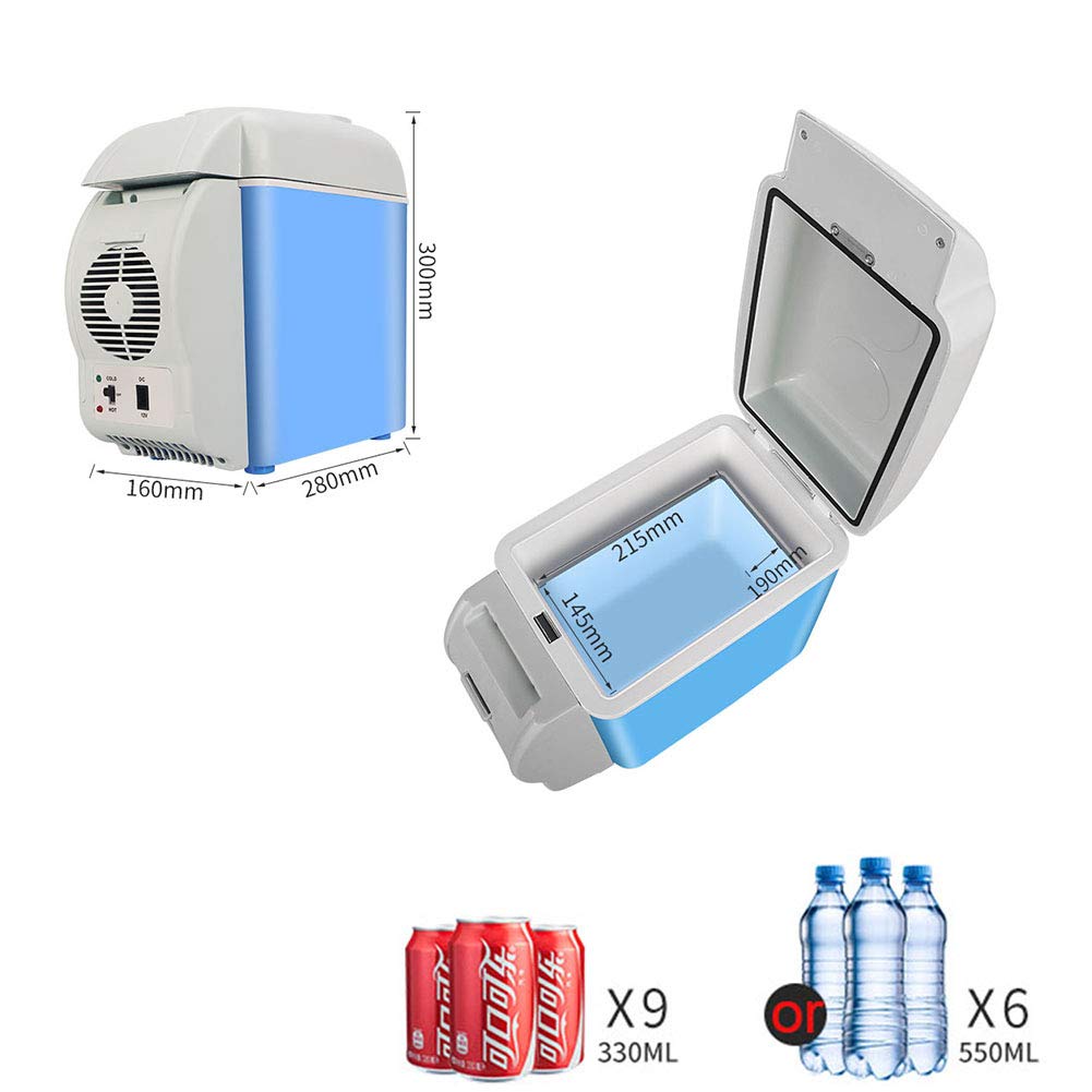fridge Mini Nevera, neveras para Coche 12v, refrigerador de eléctrico Ahorro de energía portatiles pequeñas (7.5L)