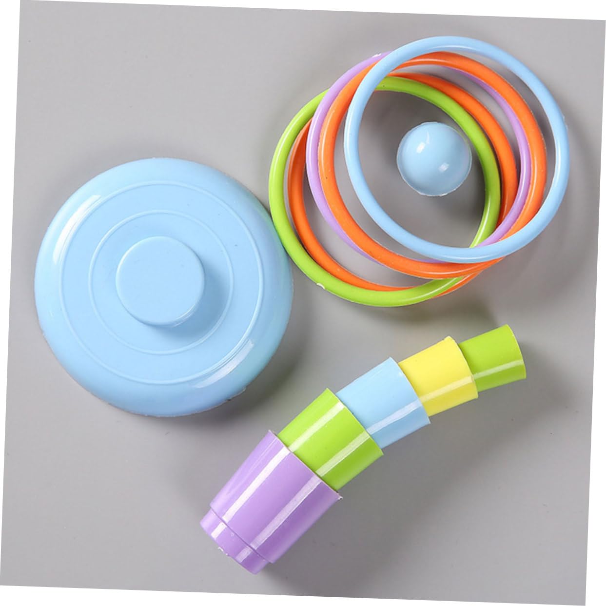 Toyvian 1 Set Colorful Toss Ring Game for Creative Interactive Throwing for Early Education Fun Promotes Hand Eye Coordination and Precision Skills Random Colors Random Color