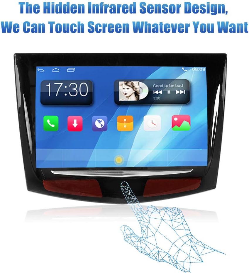 RANSOTO CUE Touch Screen Display Replacement With Trim Removal Tool Compatible With 2013-2017 Cadillac ATS Escalade XTS SRX CTS CTS-V Replaces 20867046, 22912609