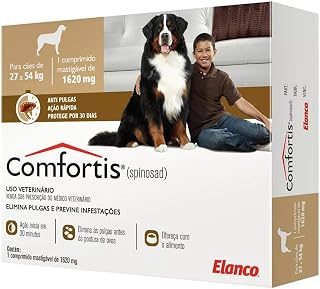 Antipulgas Elanco Comfortis 160mg para Cães de 27 a 54kg - 1 Comprimido