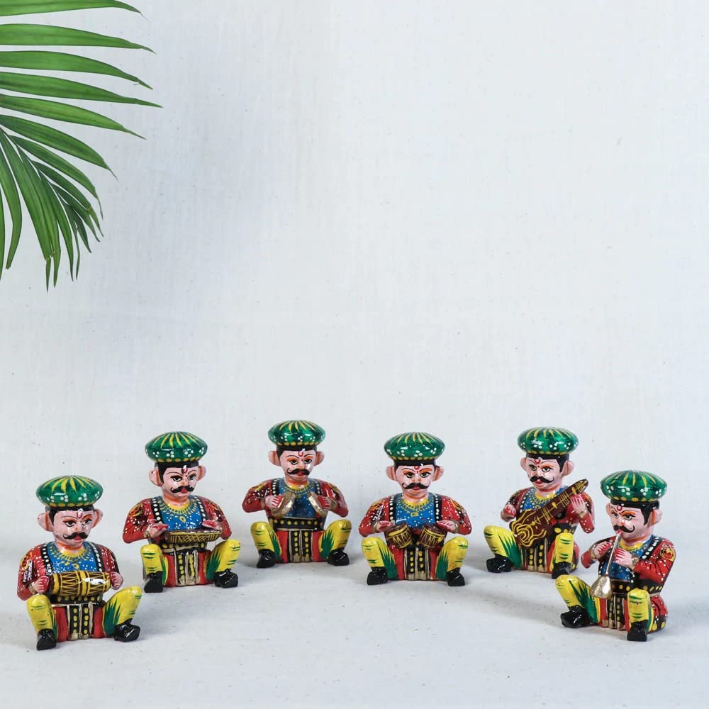 Bobo Bawla Musicians Set - Handcrafted Wooden Figurines -3 Bobo Bawla Musicians Set - Handcrafted Wooden Figurines -3