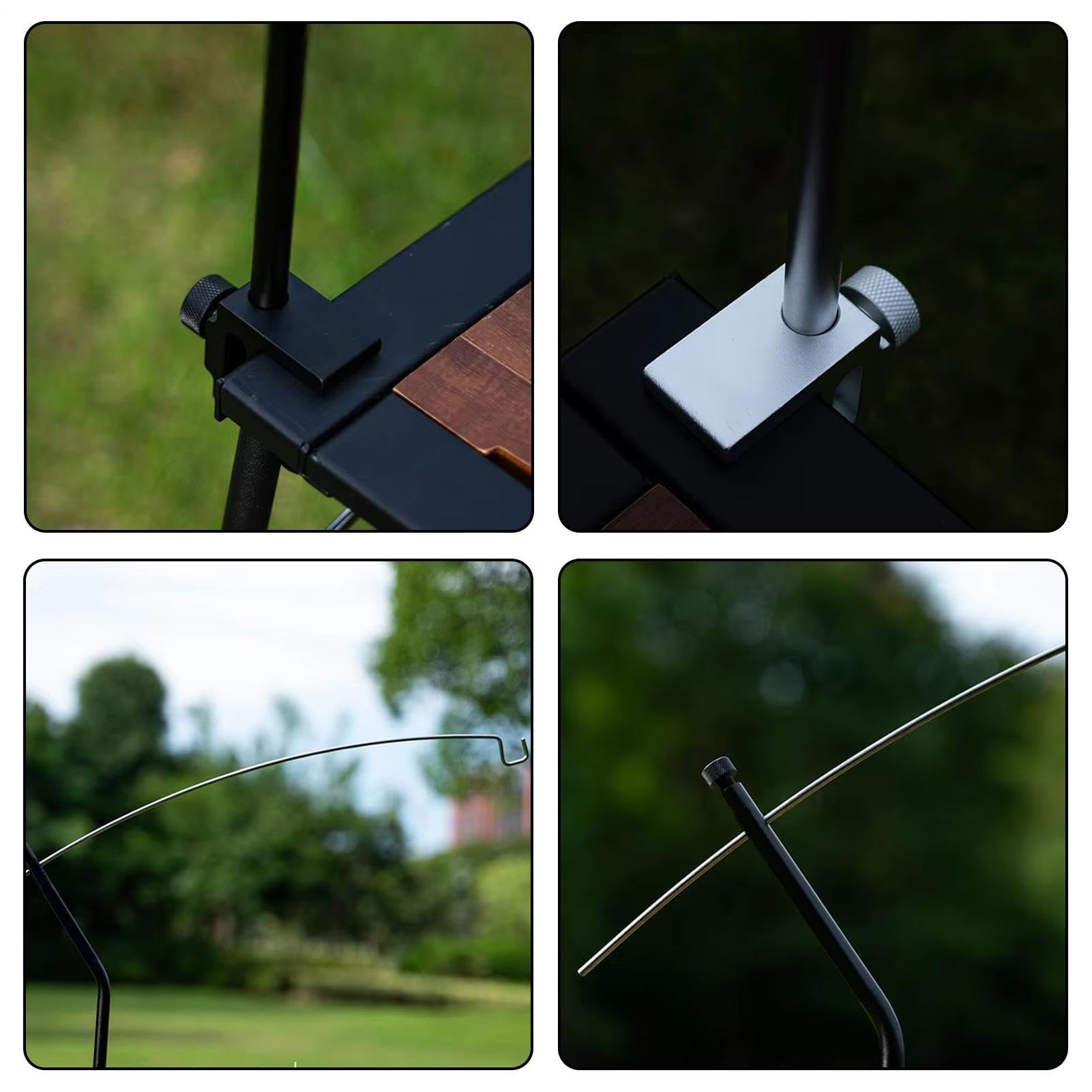 Klappbarer Lampenstangenhalter Faltbarer Laternenhängerständer Outdoor | Höhenverstellbarer Stützständer Outdoor-Ausrüstung für Kochen Wandern Reisende Garten Hinterhof Party und