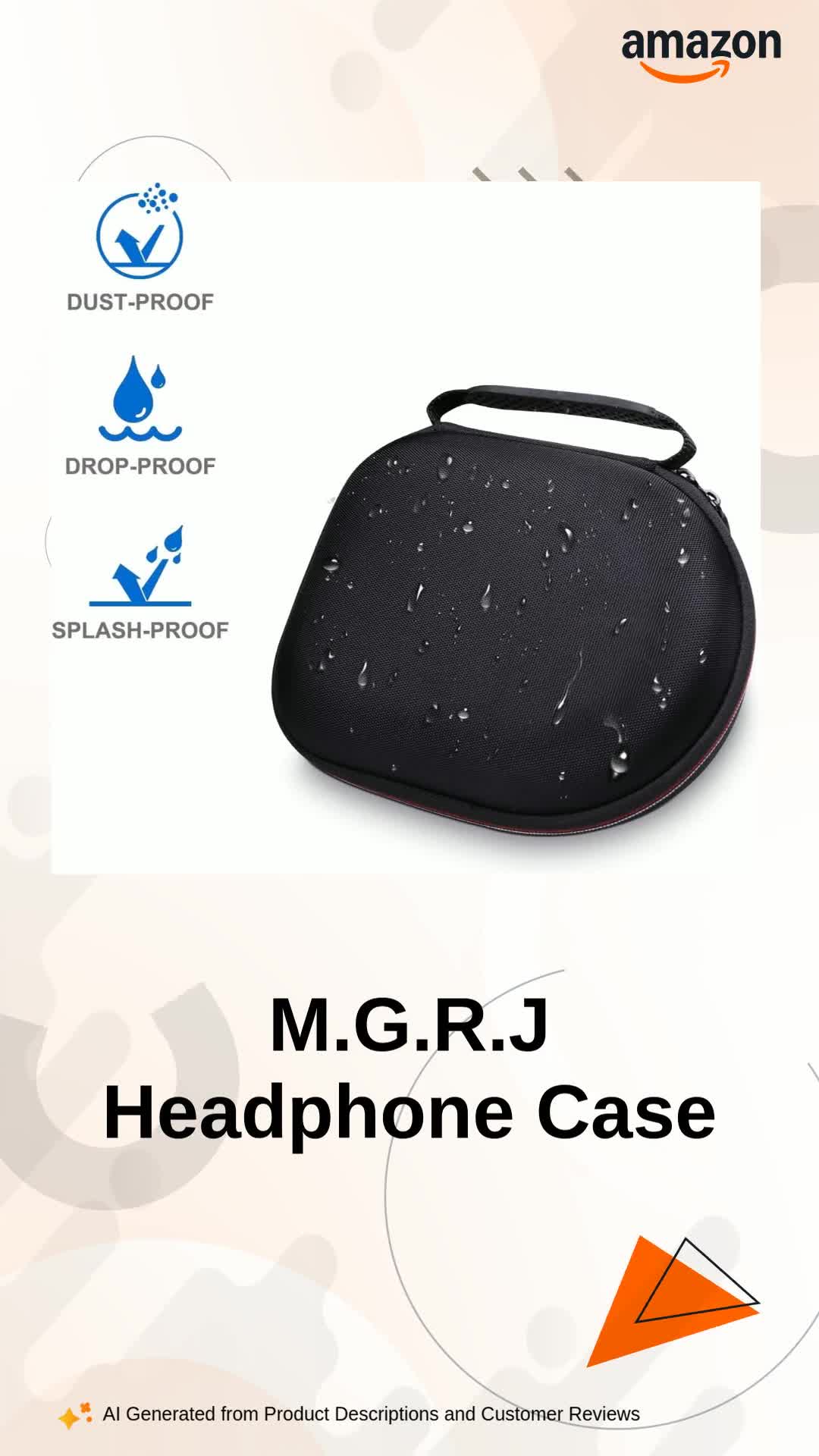 M.G.R.J® Hard Travel Carrying Headphone Case Cover for Sony WH