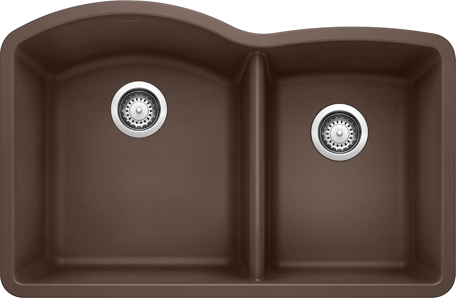 BLANCO, Truffle 441284 DIAMOND SILGRANIT 60/40 Double Bowl Undermount Kitchen Sink, 32" X 21"