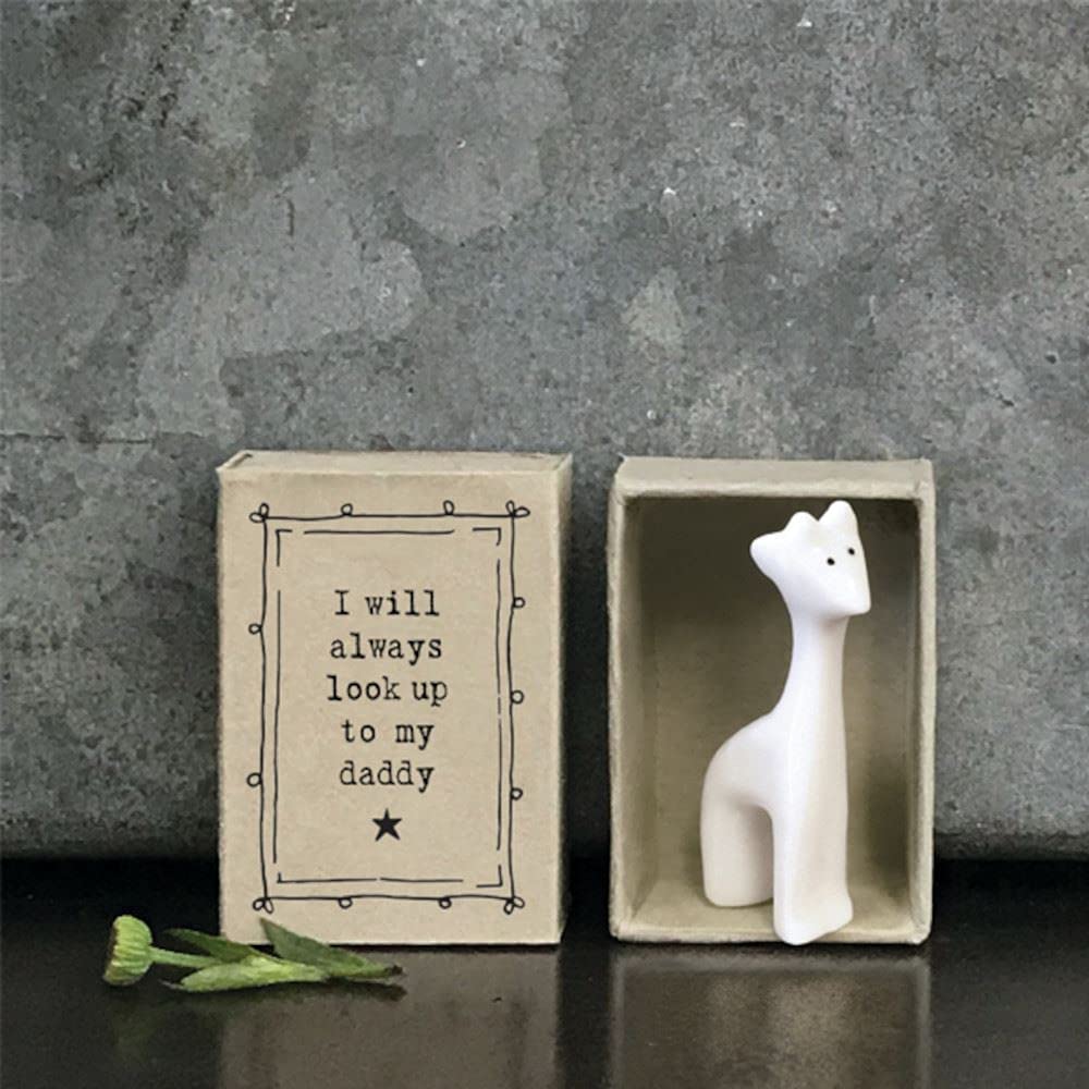 East of India Porcelain Matchbox Giraffe Sentimental Ornament Gift for Dad