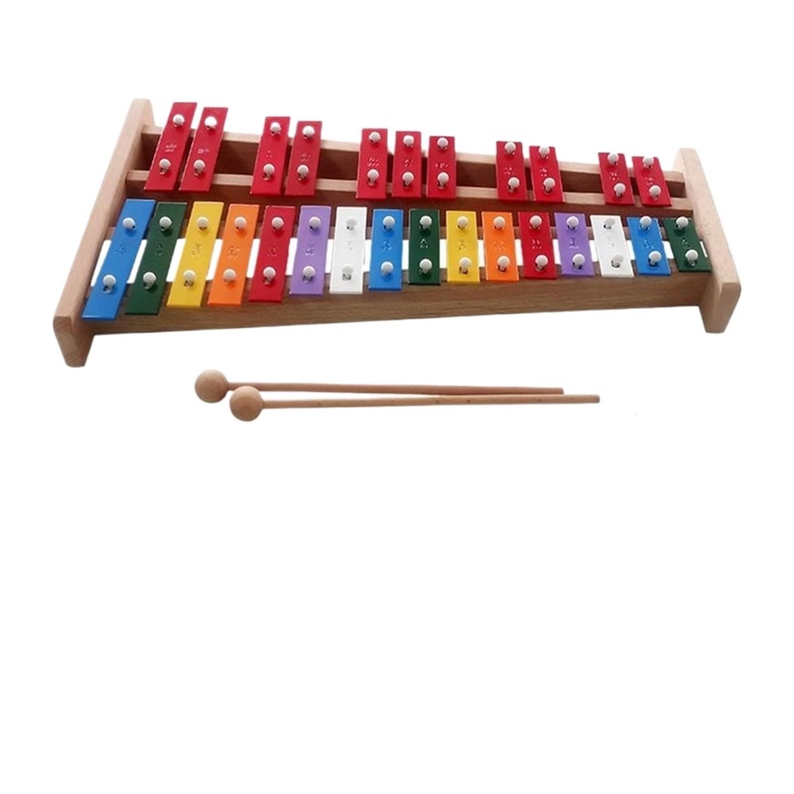 Xilofono Xilofono a 27 note | Musicale a percussione colorato con campana a mano(Color4)