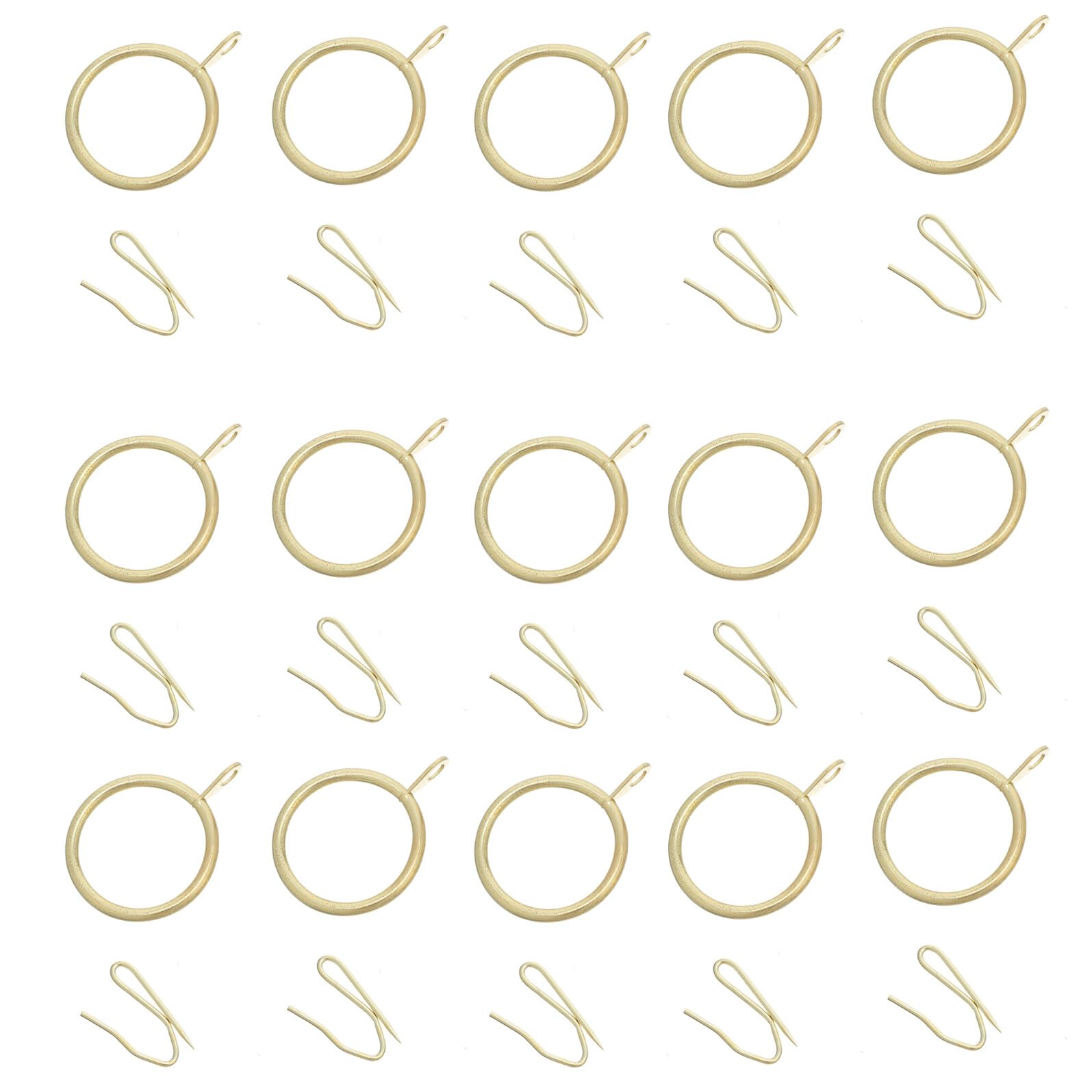 BESPORTBLE 100sets Ganci per Tende da Doccia in Metallo con Occhielli Anelli per Appendere Tende Ganci e Spille in Metallo per Porte e Finestre Anelli per Doccia da Bagno