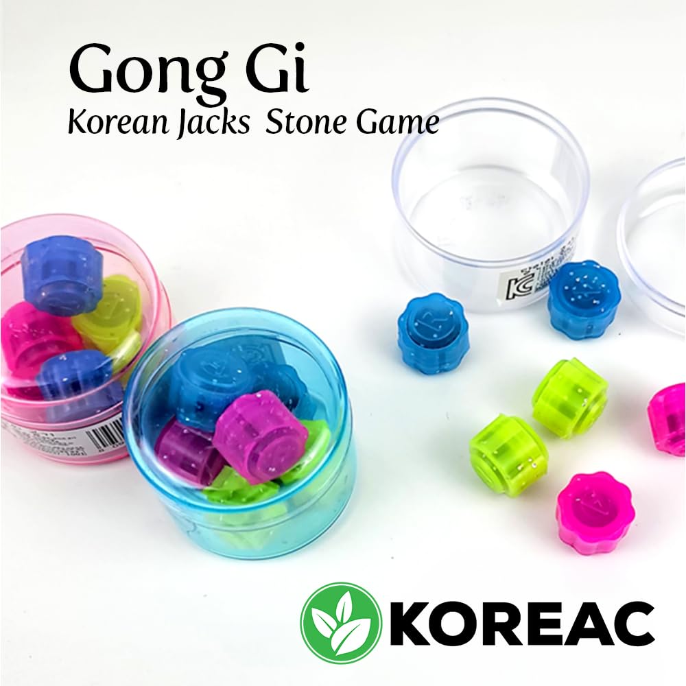 Gonggi Coréen – Jeu Traditionnel De Osselets – 5 Pierres Arc-en-ciel – Motricité Et Concentration – Cadeau Ludique
