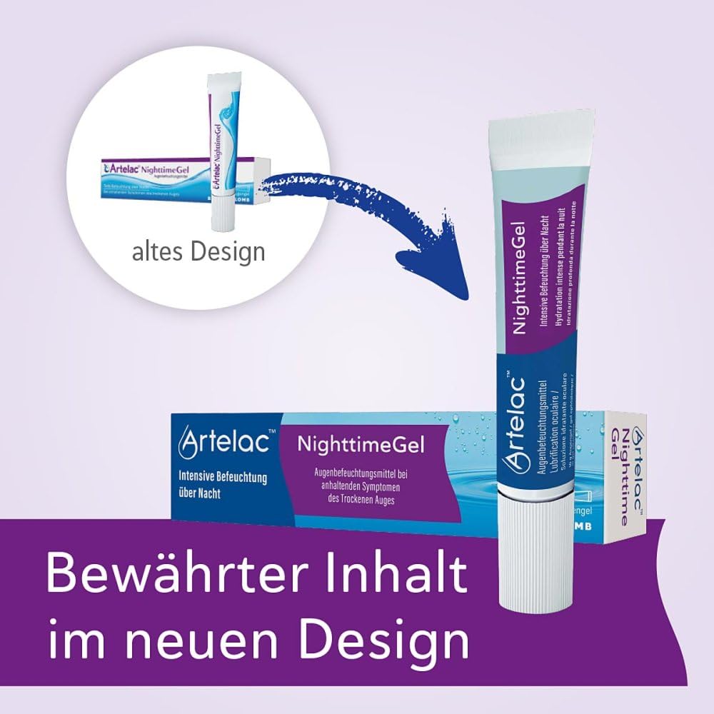 Artelac Nighttime Gel Augengel - Feuchtigkeitspflege zur Nacht 3X10 g