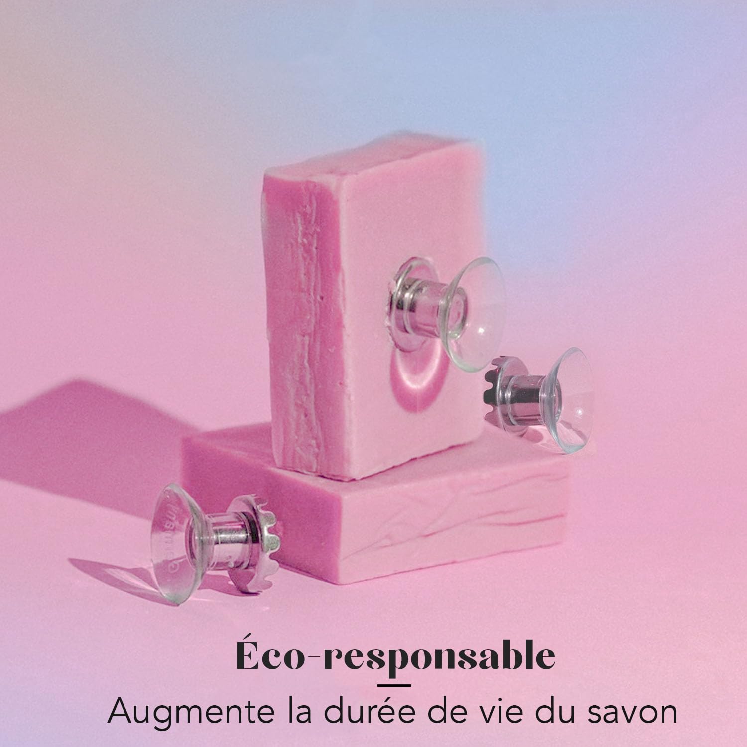Lot de 3 Porte-Savons Magnétiques à Ventouse Acier Inoxydable Support Mural sans Perçage