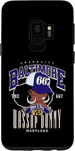 Galaxy S9 667 Area Code Baltimore Maryland Flag Blaq Girl Bmore Pride Case