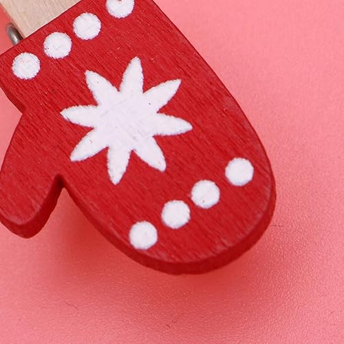 Miniatura 4 de 60 clips de madera de Navidad para árbol de Navidad, clip de madera para colgar fotos, pinzas para la ropa para Navidad, suministros de fiesta de