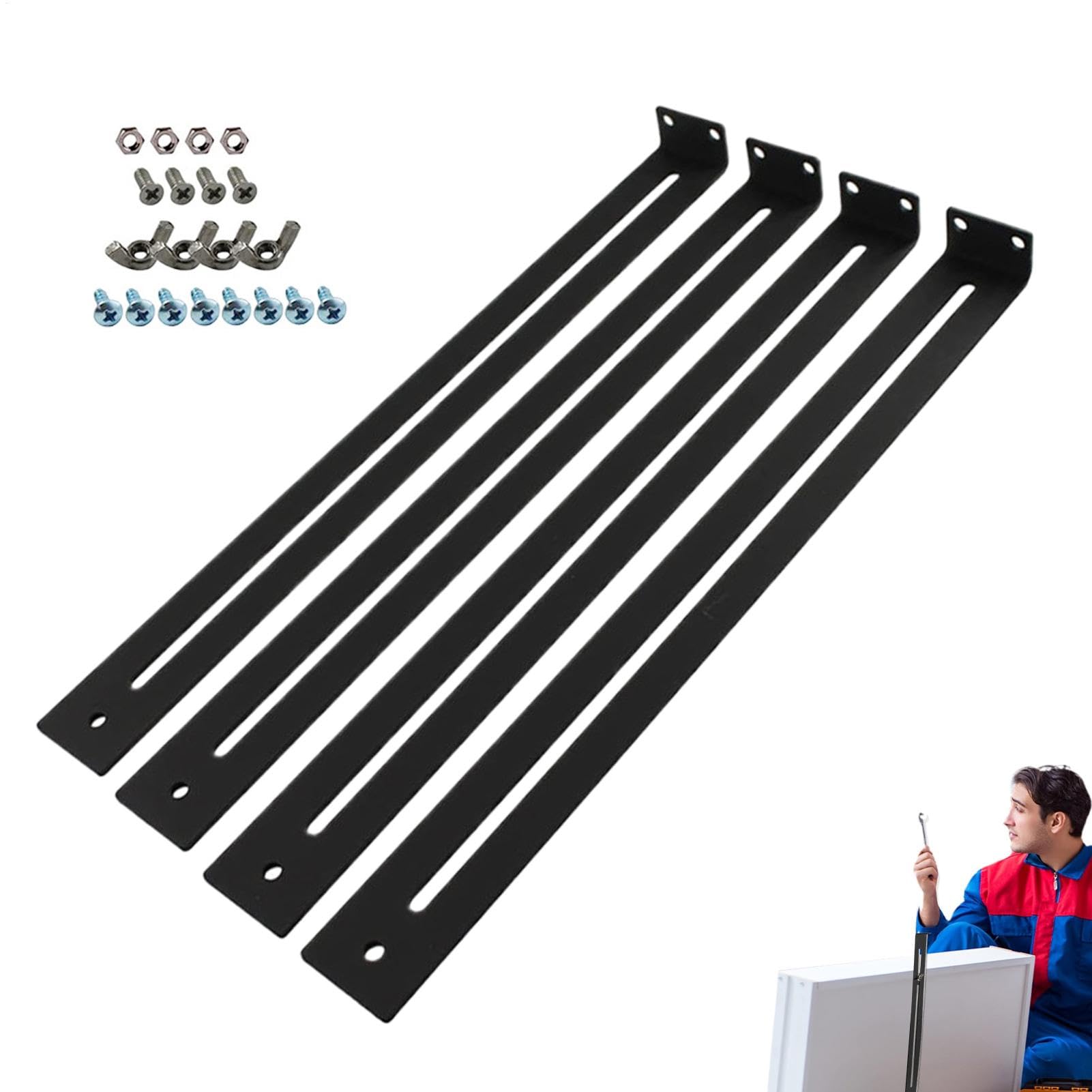 Support de réparation de tiroir affaissé lot de 4 fixations équerres pour fond de meuble