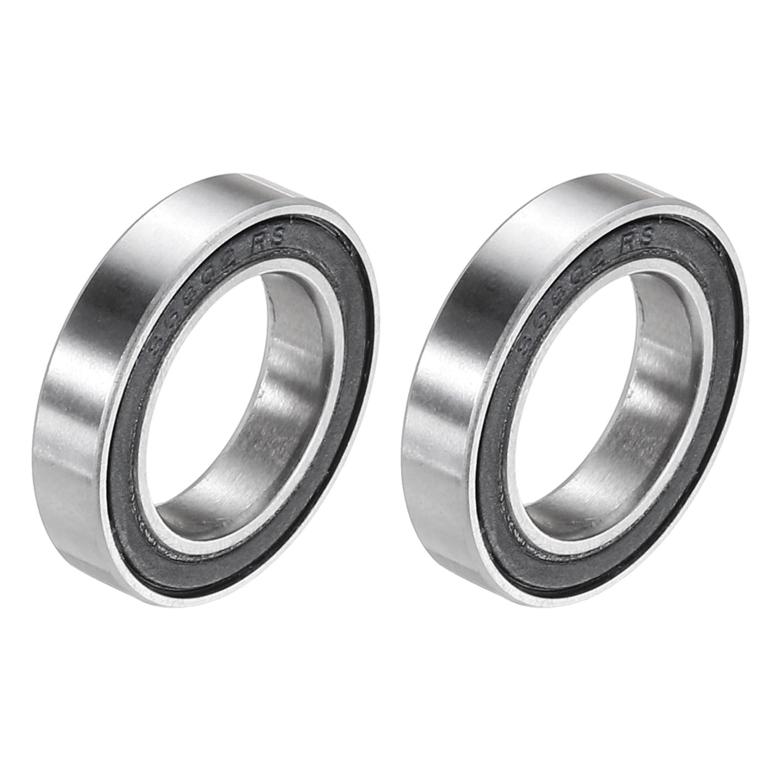 Amazon | uxcell 2個 S6802-2RS 深溝玉軸受 15mm x 24mm x 5mm 二重