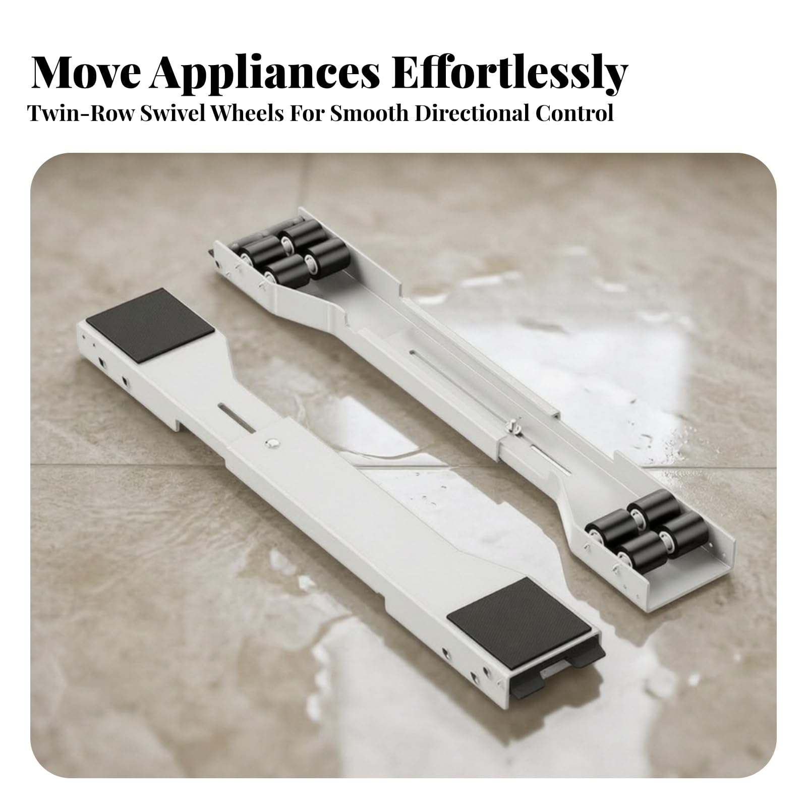 2 Pièces Socle Réglable pr Lave-Linge | Amortisseurs Vibratio, Support Mobile Rltes en Catchc, Stable, Base Mobile pr Appareil, Buanrie,