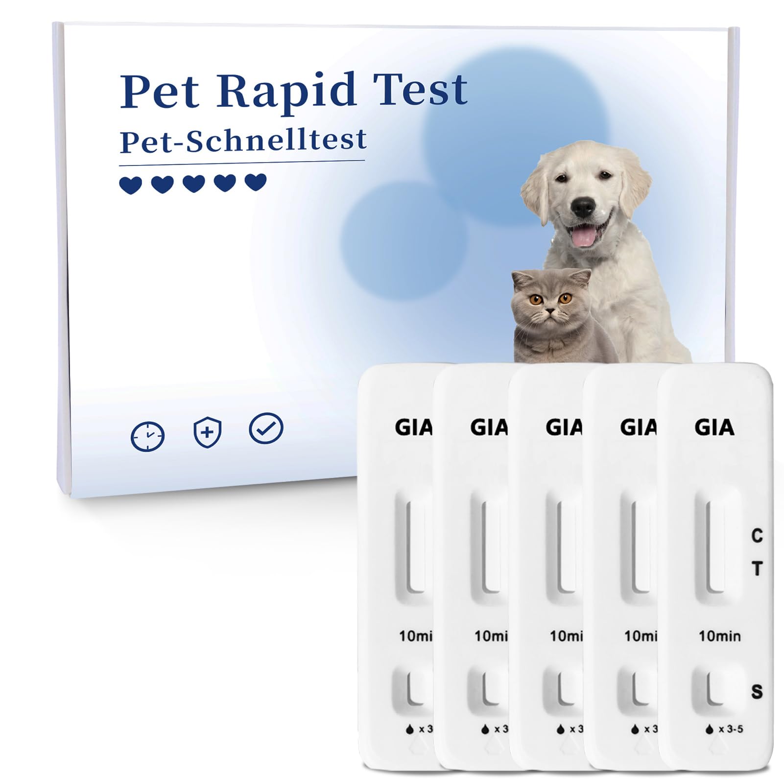 Giardien Test rapido per cani e gatti, 5 test per cani e gatti a Giardia