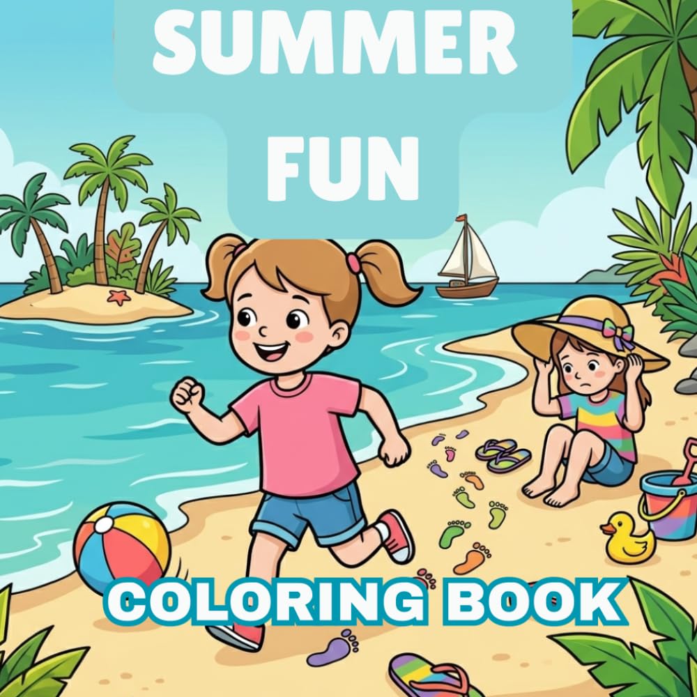 Summer Fun Coloring Book: For Boys and Girls all Ages