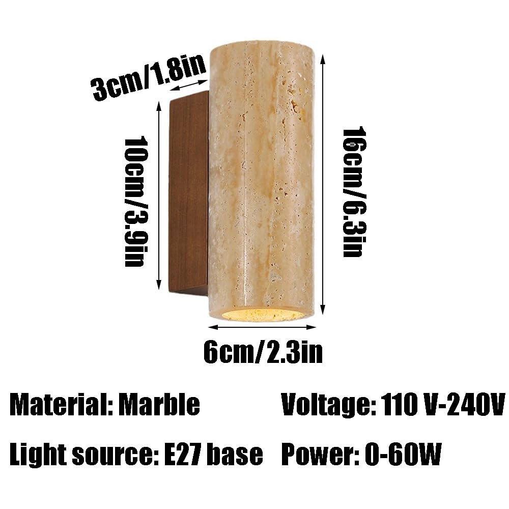 Indoor Long Strip Wall Light Fixtures Natural Stone Sconce Bar Wood Farmhouse Linear Hallway Mounted Marble Lamp for Bedroom Living Room Head Board