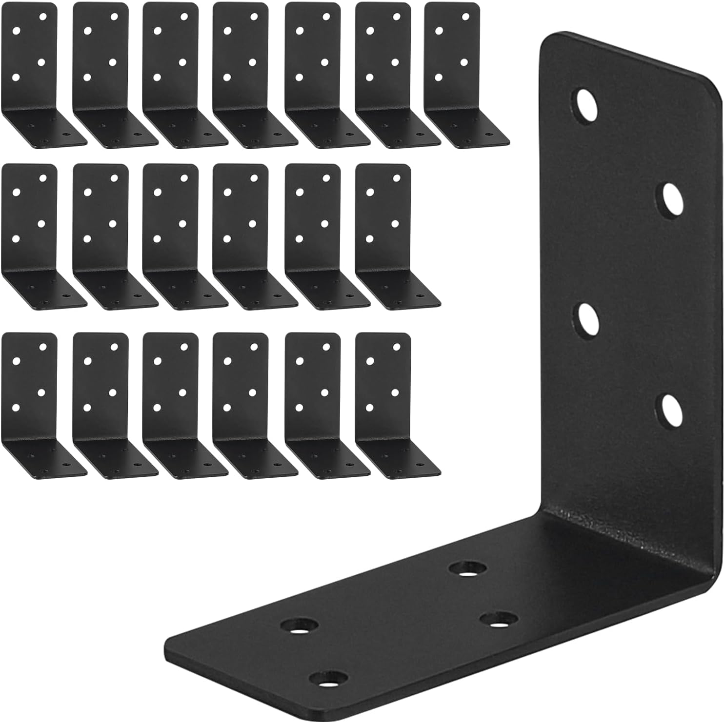 20Pcs L Bracket,3"x3"x1.5" Heavy Duty Corner Brace,2mm
