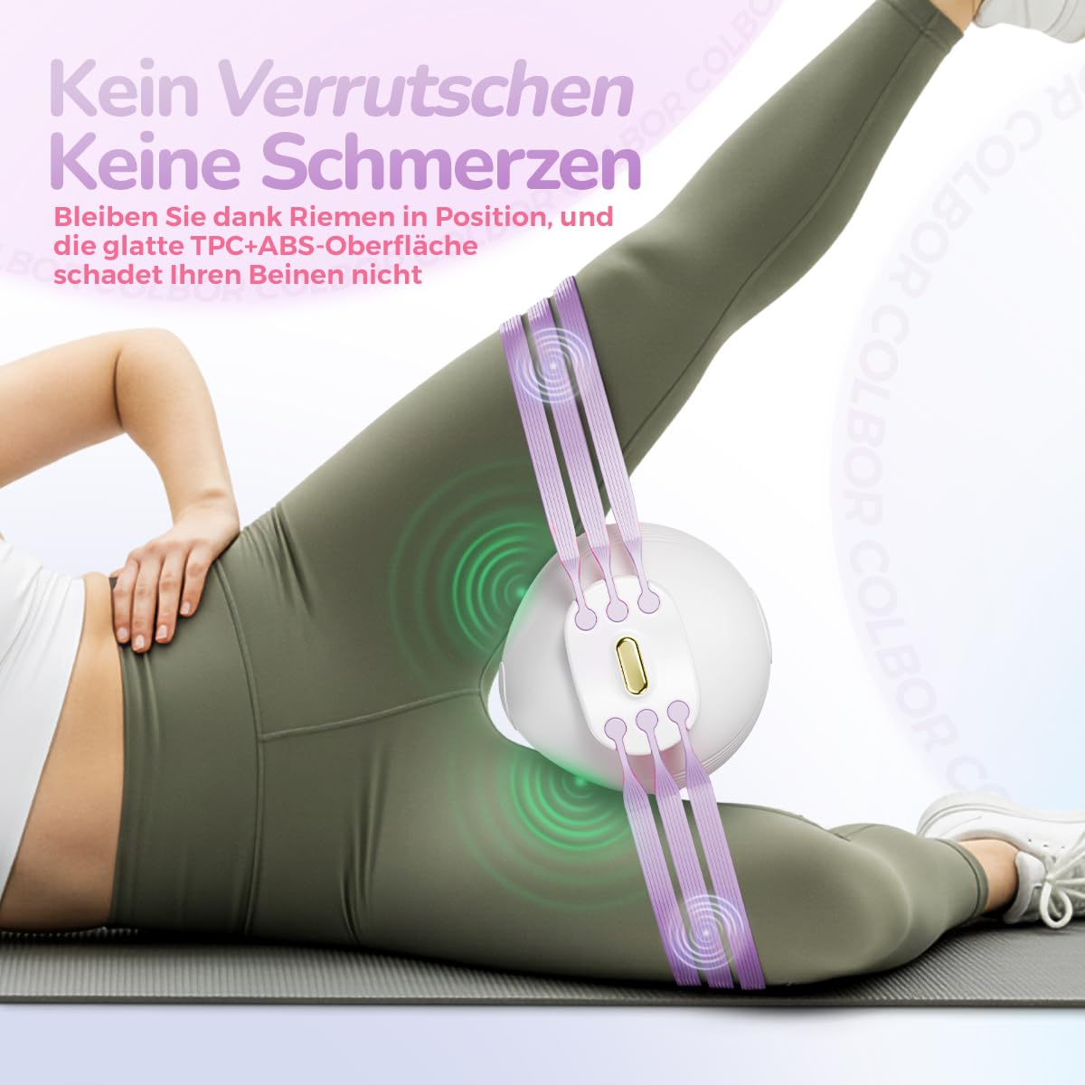 Oberschenkel Oberschenkeltrainer 10-120lb Verstellbares Aufblasbares Beckenbodentrainer für Frau und Mann, Trainingsgerät Tragbar Heimfitnessgerät für Postpartale Rehabilitation