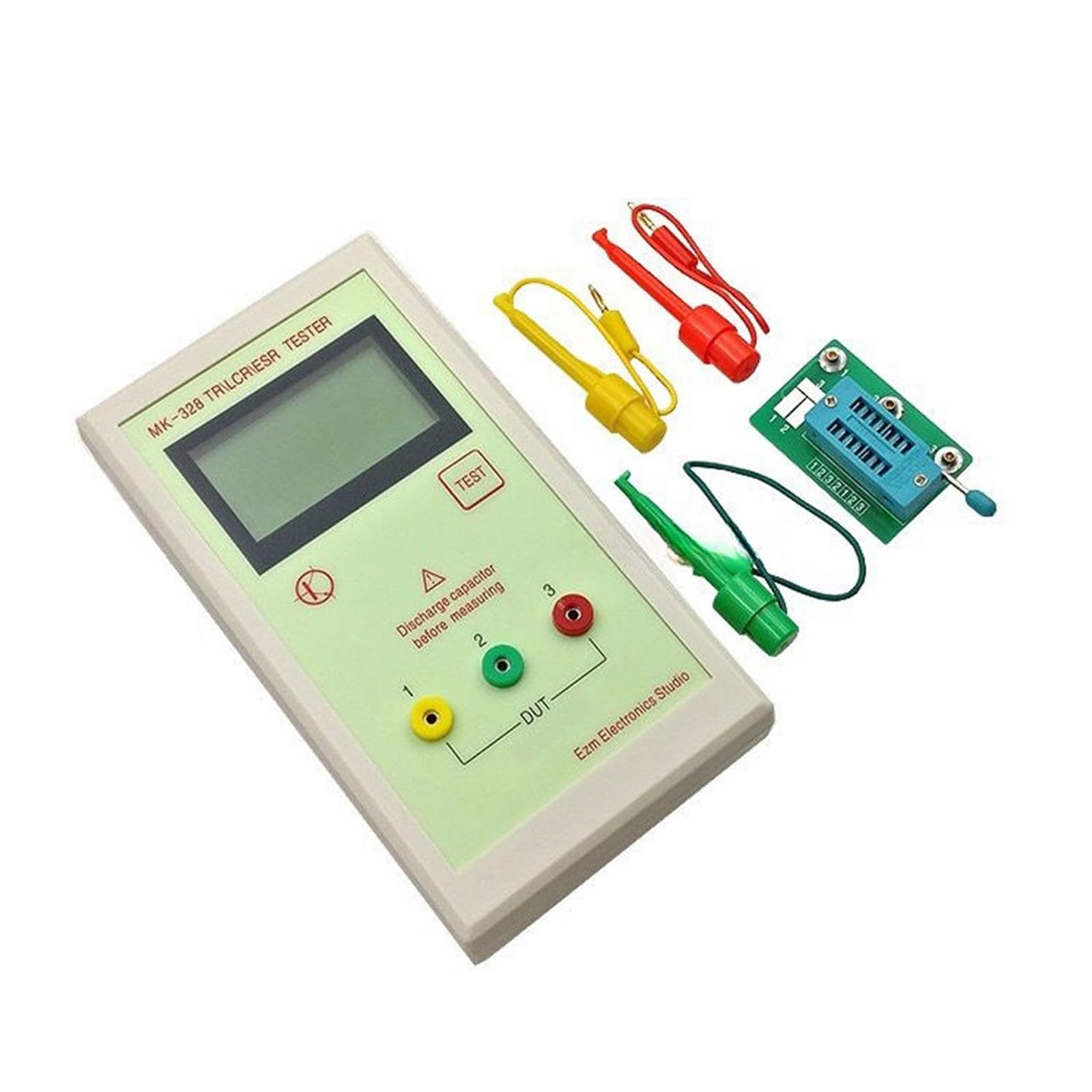 Multímetro digital, Medidores De Resistencia, Capacitancia Y Probador Pantalla LCD Portátil MK328 Transistor Multifuncional,para coches